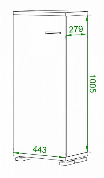 Тумба Домино ПУ-10-2 Карамель/Шамони - Вид 2