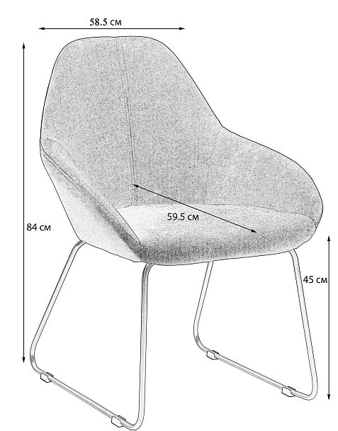 Кресло Kent Diag grey/Линк - Вид 2