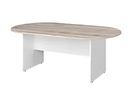 TANDEM RTD010-200-MA Конференц-стол овальный ун-й 2000х1200х750 Дуб Маувелла/Белый - Фото предпросмотра