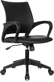 Кресло Бюрократ CH-695N черный экокожа крестов. пластик - Фото предпросмотра