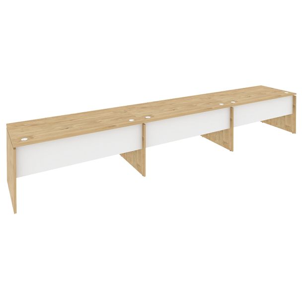 Onix Рабочая станция O.RS-3.4.8 Тиквуд светлый/Белый бриллиант 4740*800*750 - Вид 1