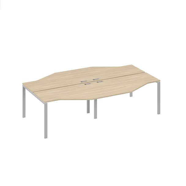 Рабочая станция каркас UNO столы Техно (4х140) эргономичные A4 А4 Б1 187-2 БП дуб скандинавский / металлокаркас серый - Вид 1