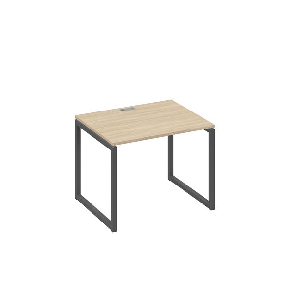 Стол письменный на металлокаркасе QUATTRO A4 А4 Б4 022 БП дуб скандинавский / металлокаркас антрацит - Вид 1