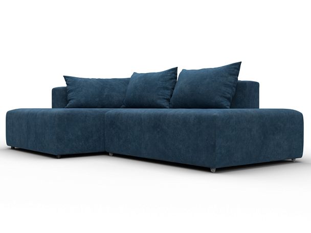 Диван угловой Лига-103 НПБ угол левый Велюр синий - Вид 3