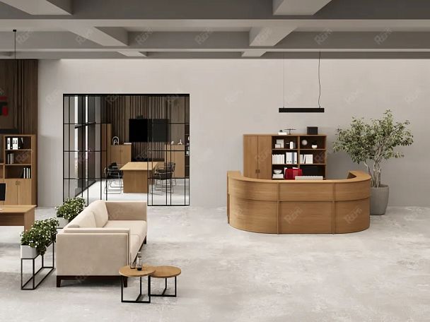 ЛАЙТ / LIGHT RLG065-9x9 Блок ресепшн 90x90x125 Бук - Вид 4