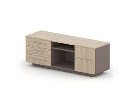 АККОРД/ACCORD RACR005 Тумба опорная 1500х470х565 Сосна Аланд/Серый камень - Фото предпросмотра