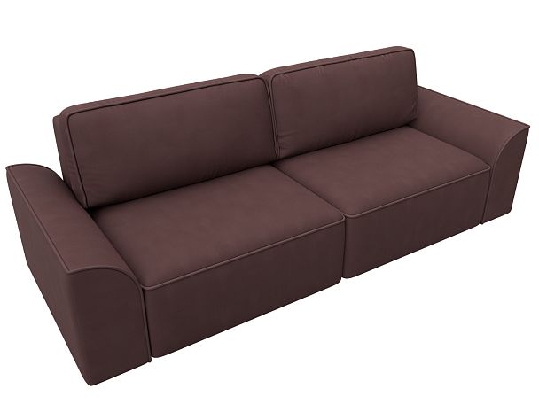 Диван прямой Лига-048 НПБ Замша бордовый - Вид 6