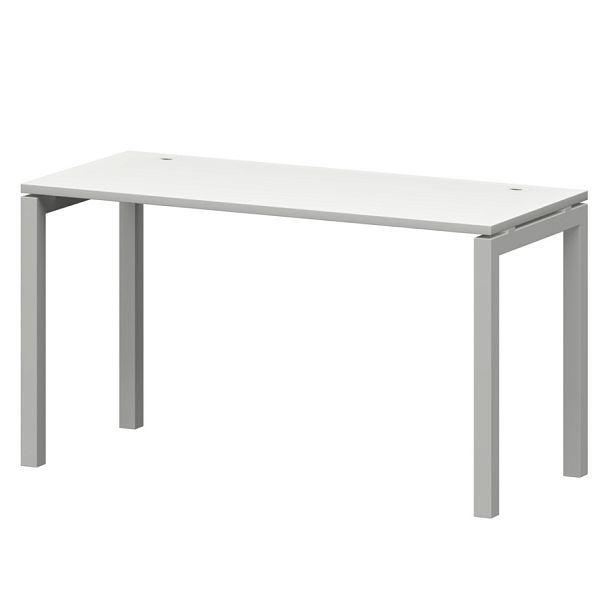 Стол на металлокаркасе СМС25-П-18К.60.Пр50 Белый/Белый 1800x600x750 Смарт - Вид 1