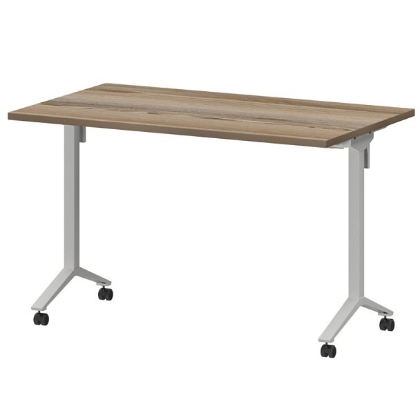 Стол мобильный складной МБ25-120.70 Дуб сафари/Белый 1200x700x750 Моби - Вид 1