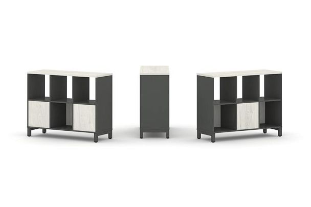 Style Project Набор стеллажа 2-х сторон., 2 яр. SN.NSD-231 Антрацит/Дуб Наварра/Металл Антрацит 1121 - Вид 1