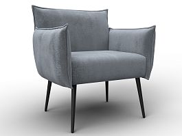 Кресло Лига-083 Велюр серый - Фото предпросмотра