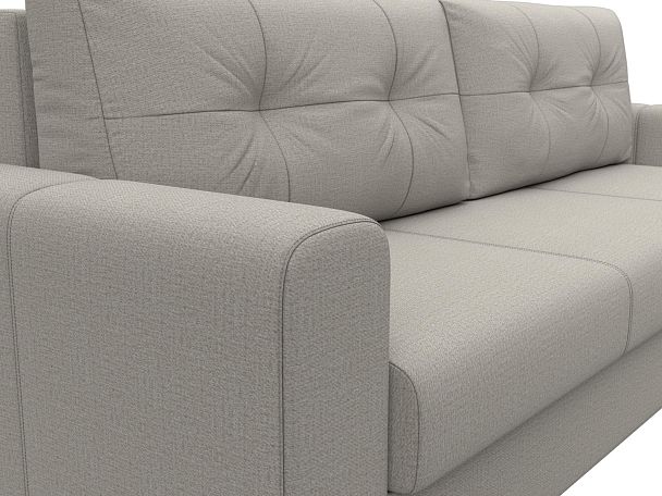 Диван прямой Лига-031 Рогожка бежевый - Вид 4