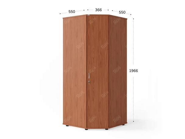 UNITY PШ-06Г ОРЕХ ИТАЛЬЯНСКИЙ Угловой шкаф закрытый 800х800х1966 - Вид 1