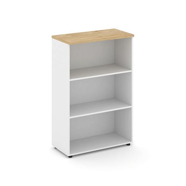 Стайл Проджект Стеллаж средний широкий SN.STS-200 Белый/Тиквуд Светлый 796*400*1203 - Вид 1