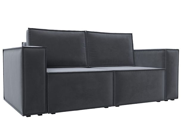 Диван прямой Куба мини Велюр серый - Вид 1