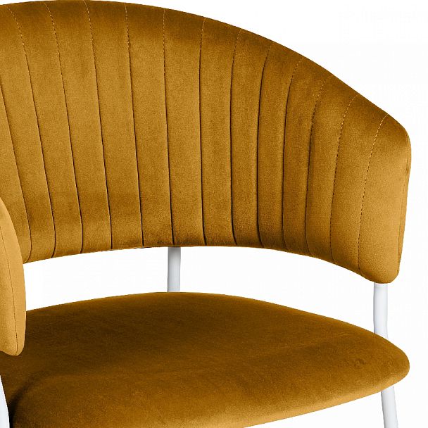 Комплект кухонных стульев Даксон горчичный велюр/белый, 3 шт. - Вид 8