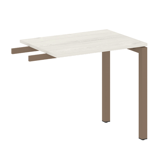 Metal System Quattro Приставной элемент на П-образном м/к 50БП.ПР-2 Дуб наварра/Мокко металл 800*600*750 - Вид 1