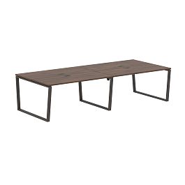 Стол 4-х местный EVWST 3113 Дуб Денвер тёмный/Мокко 3126х1346х750 EDIS - Фото предпросмотра