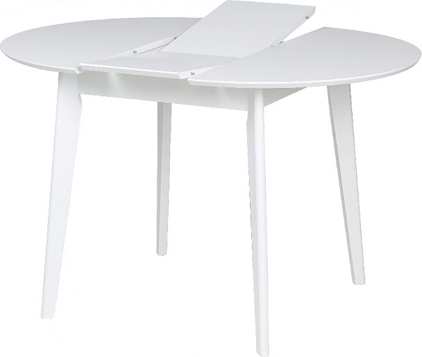 Стол деревянный круглый раскладной Норден D90 Белый - Вид 5