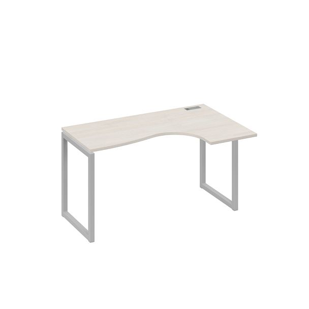 Стол эргономичный правый "Классика" на металлокаркасе QUATTRO A4 А4 Б4 034 БП дуб / металлокаркас серый - Вид 1