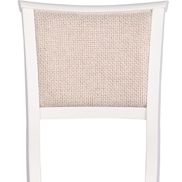 Стул деревянный с мягким сиденьем Камир Белый/Кремовая рогожка - Вид 7