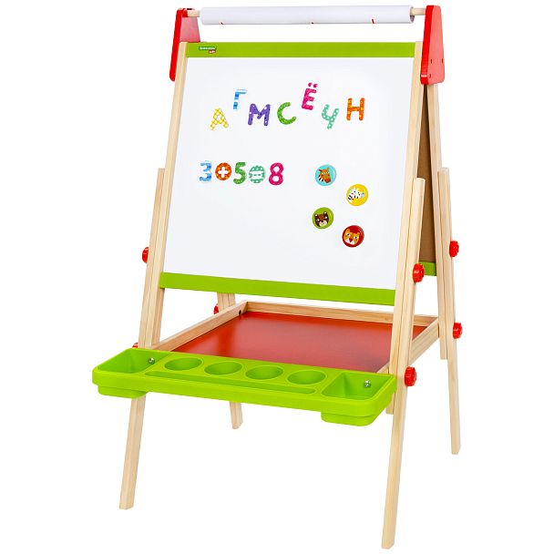 Мольберт растущий 3 в 1 для мела/магнитно-маркерный 48х43 см, BRAUBERG KIDS, 238151 - Вид 19