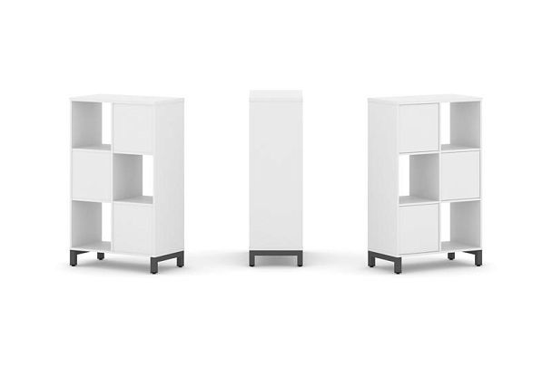 Стайл Проджект Набор стеллажа 1 сторон., 3 яр. SN.NS-321 Белый/Металл Антрацит 754*400*1248 - Вид 1