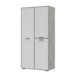 Денвер ШК-01 Шкаф (1000 х2020х504) ателье светлый/белый - Фото предпросмотра