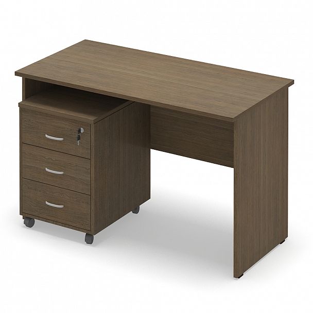 Стол рабочий+тумба мобильная "Система-M" ПК-ССМ-КОМП№49-В4-299 дуб шамони - Вид 1
