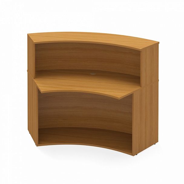 Стойка-ресепшн "Система-M" ПК-УНФО-СКР150х81-В1-24 ольха;ольха шагрень - Вид 1