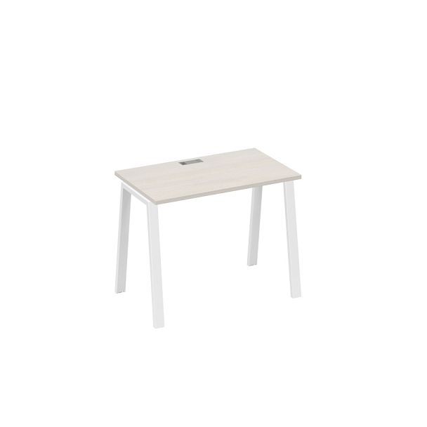 Стол письменный на металлокаркасе TRE A4 А4 Б3 002 БП дуб / металлокаркас белый - Вид 1