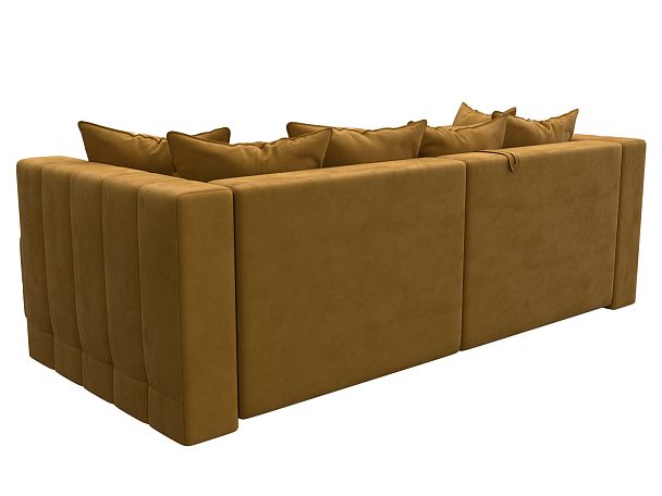 Диван угловой Лига-052 НПБ угол универсальный Велюр желтый - Вид 5