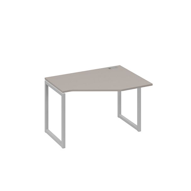 Стол эргономичный правый "Техно" на металлокаркасе QUATTRO A4 А4 Б4 052 БП мокко премиум / металлокаркас серый - Вид 1
