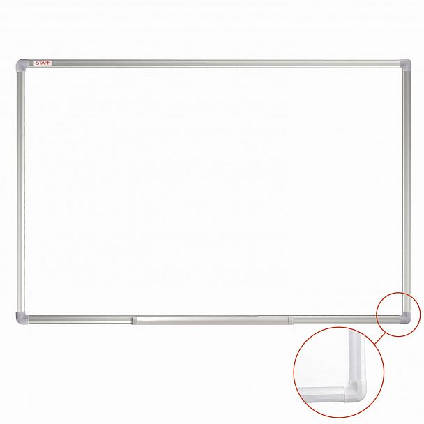 Доска магнитно-маркерная 60х90 см, алюминиевая рамка, ГАРАНТИЯ 10 ЛЕТ, STAFF, 235462 - Вид 3