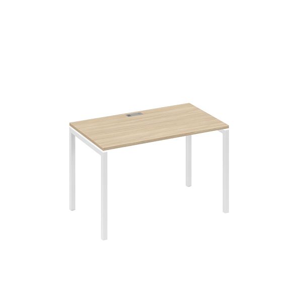 Стол письменный на металлокаркасе DUE A4 А4 Б2 013 БП дуб скандинавский / металлокаркас белый - Вид 1