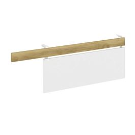 Concept Царга стола с опорной тумбой CN.CST-004 Дуб Винченцо/Белый Бриллиант/Металл Белый 1430*18*458 - Фото предпросмотра