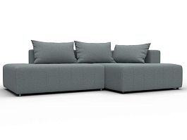 Диван угловой Лига-103 НПБ угол правый Рогожка серый - Фото предпросмотра