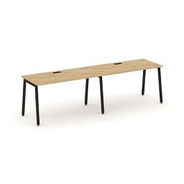 Стайл Проджект Рабочая станция 1 сторон. SN-4A.ORS-001 Тиквуд Светлый/Металл Черный 1960*600*750 - Фото предпросмотра