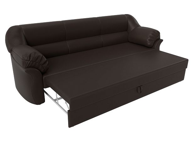 Диван прямой Карнелла (полностью экокожа коричневая) - Вид 7