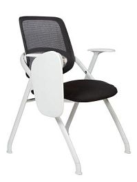 Стул / Clip / черная сетка/черная ткань/белый пластик пюпитр - Фото предпросмотра