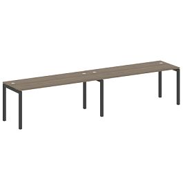 Metal System Quattro Р. ст. на 2 раб. места на П-образном м/к 50БП.СМ-2.5 Вяз/Антрацит металл 3600*720*750 - Фото предпросмотра