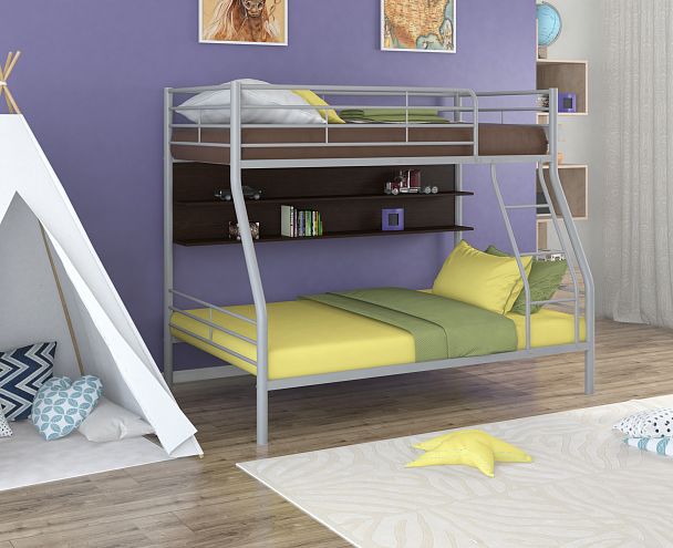 Двухъярусная кровать "Гранада-2П" серый - Вид 2
