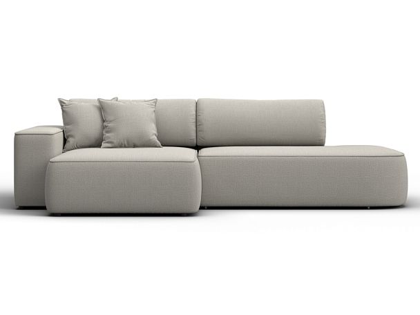 Диван угловой Лига-065 БП угол левый Рогожка бежевый - Вид 1