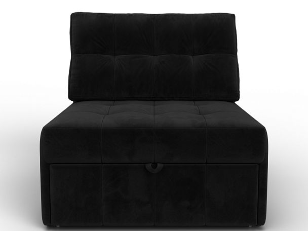 Кресло-кровать Лига-107 (80) Велюр черный - Вид 2