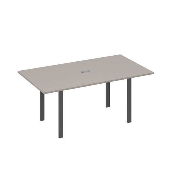 Стол 180 на металлокаркасе UNO для переговоров A4 А4 Б1 122 БП мокко премиум / металлокаркас антрацит - Вид 1