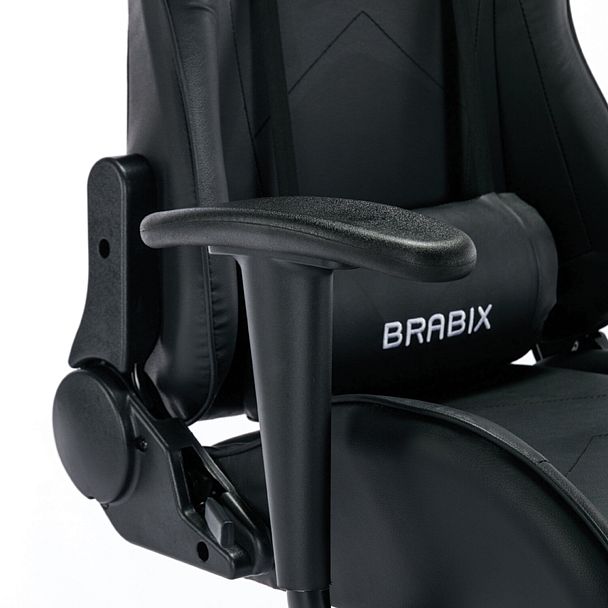 Кресло компьютерное BRABIX "Hunter GM-130", две подушки, экокожа, черное, 532798 - Вид 14