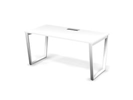 MATRIX 121S105-V Стол прямой, проводник Merida (V-обр. опоры) 1580х780х775 Белый - Фото предпросмотра