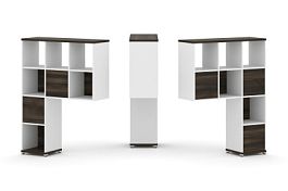 Concept Надставка высокая CN.DNV-003 Дуб Мали/Белый Бриллиант/Металл Белый 1099*350*1486 - Фото предпросмотра