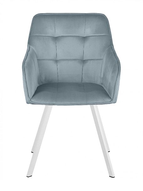 Кресло поворотное Мони, Confetti dusty blue/белый - Вид 3