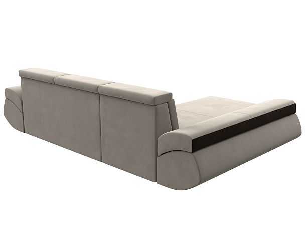 Диван угловой Лига-032 левый угол Микровельвет бежевый - Вид 6